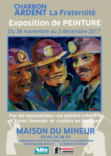 Affiche Expo peinture - Charbon Ardent 2017